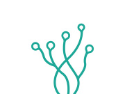 Neuron logo icon design template flat vector