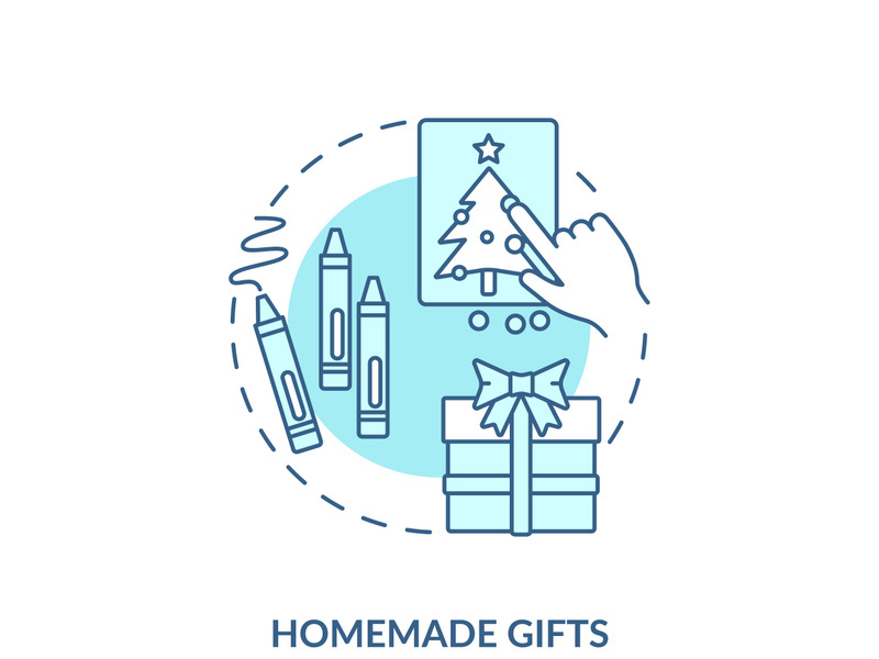 Homemade gifts concept icon