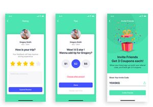 Taxi Booking mobile UI Kit for FIGMA