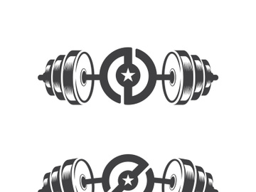 Gym Badge icon Fitness Logo Design preview picture