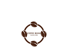 Premium coffee bean logo design.