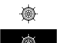 The cruise logo,ship steering logo, boat, yacht, rope, maritime, anchor. Logo for business, sailor, sailing, tourism