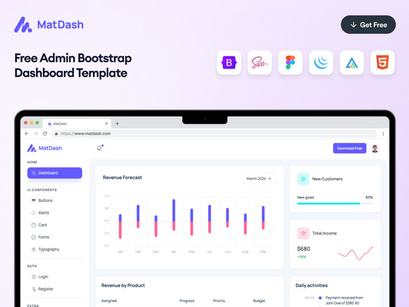 MatDash Free Bootstrap Admin Dashboard Template