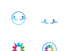 people community logo design with creative idea.