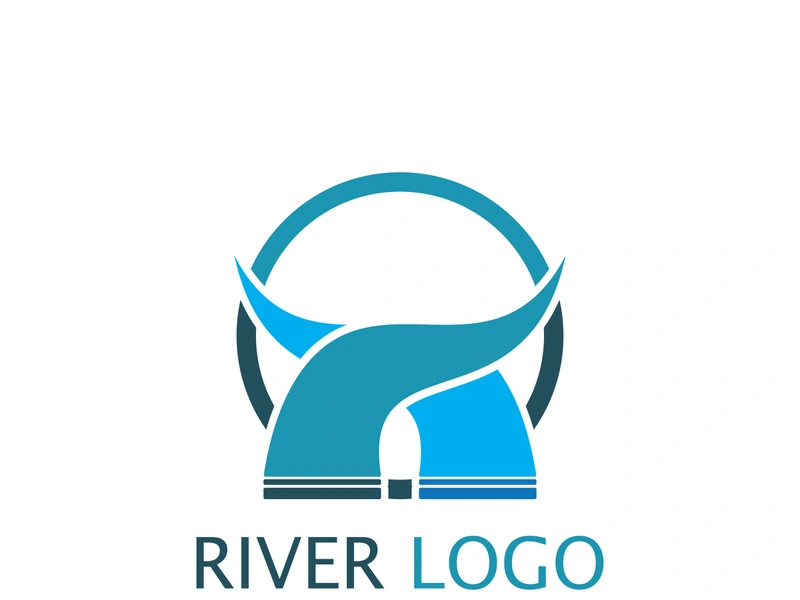 River Logo vector icon illustration design template