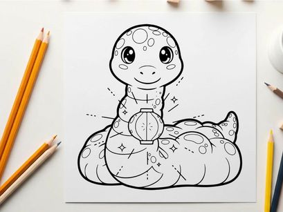 Cute cartoon turtle with clock vector illustration