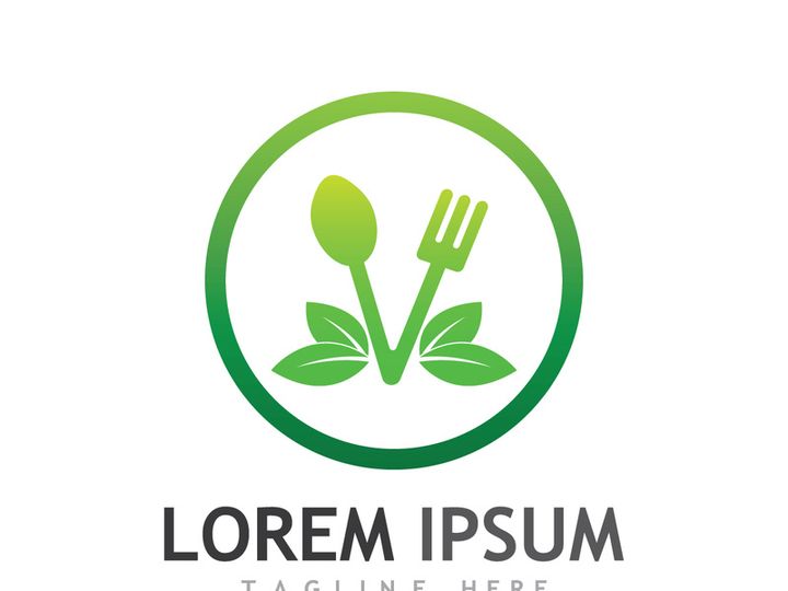Spoon and fork logo design.