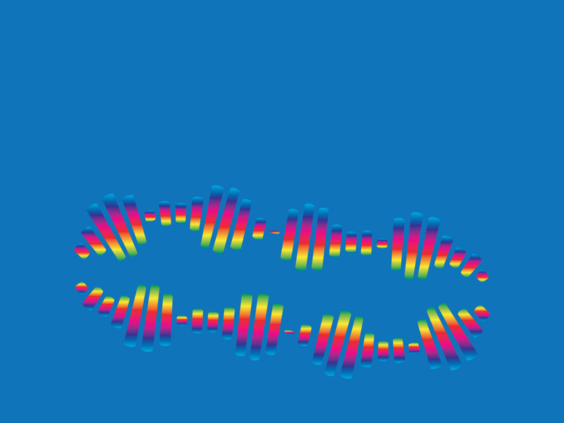 Sound waves logo background modern music vector image