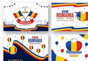 16 Romania National Day Illustration