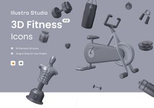 Fitness 3D Icons