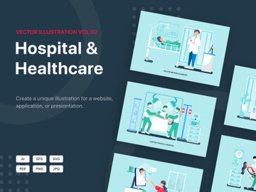 Hospital and Healthcare Vector Scenes_Vol 02 preview picture