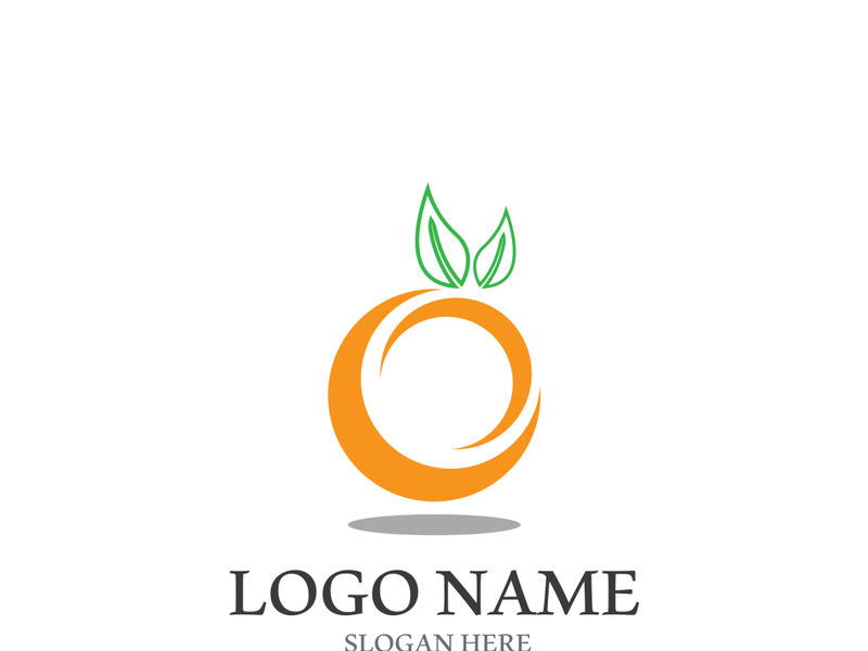 Orange logo design vector icon illustration design