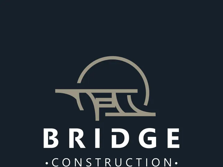 Minimalist Bridge logo suitable for building and construction workers vector design