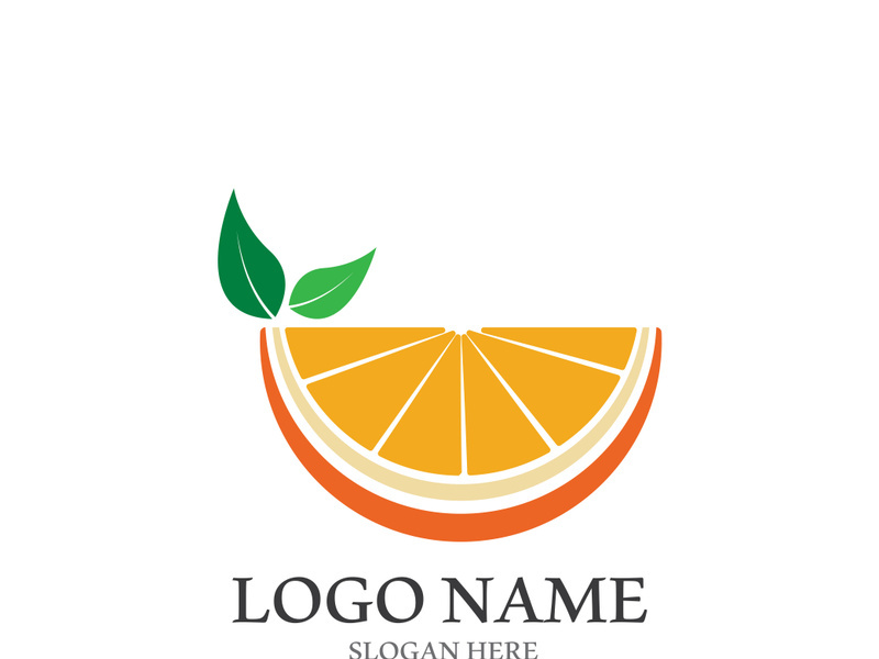 Orange logo design vector icon illustration design