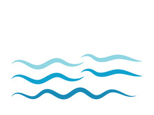 Water wave icon vector illustration design logo