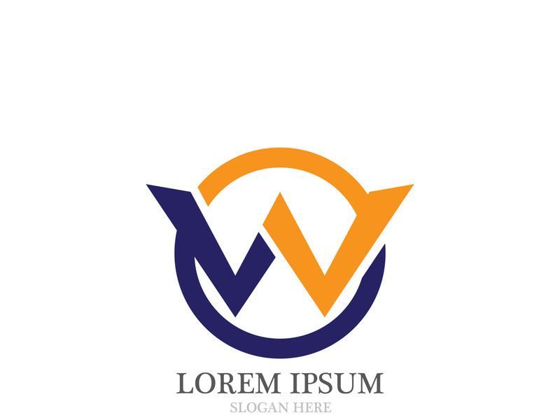 W Letter Logo Template vector illustration design