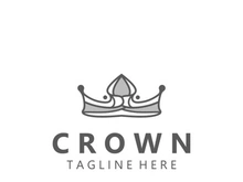 Premium style crown logo vintage abstract symbol. Royal king icon. Modern luxury brand element sign. Vector illustration