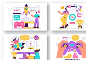 13 Video Games Illustration