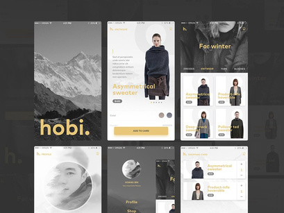 Hobi – Free Mobile App UI Kit