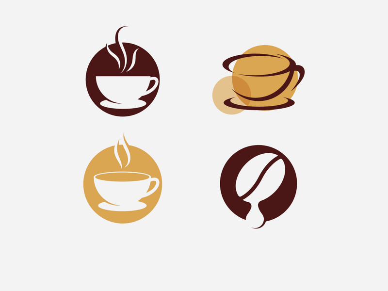 Coffee cup Logo  coffee shop vector icon design