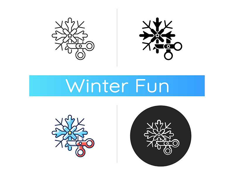 DIY snowflakes icon