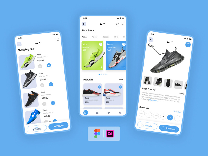 Nike Shoe Store Application (IOS Kit)