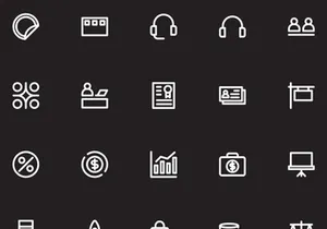 Simple Business Icon Set V3