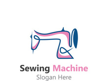 Sewing Machine Logo design concept, Tailor Sewing vector, Fashion Simple Design Template