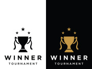 Creative and unique trophy logo design.