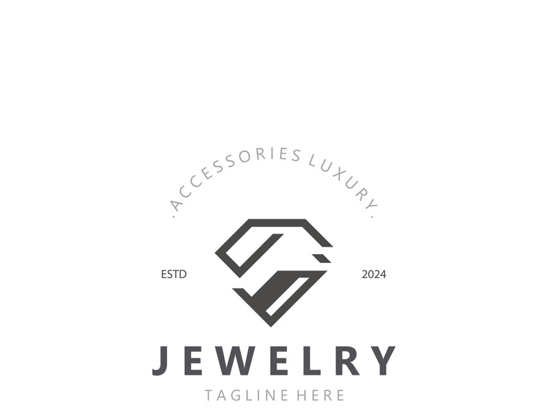 Jewelry Logo Template Design, diamond shop, accessories fashion Design, simple icon