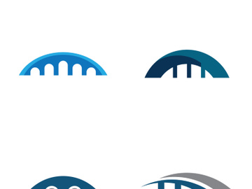 Bridge building Logo Design Template Vector Icon preview picture