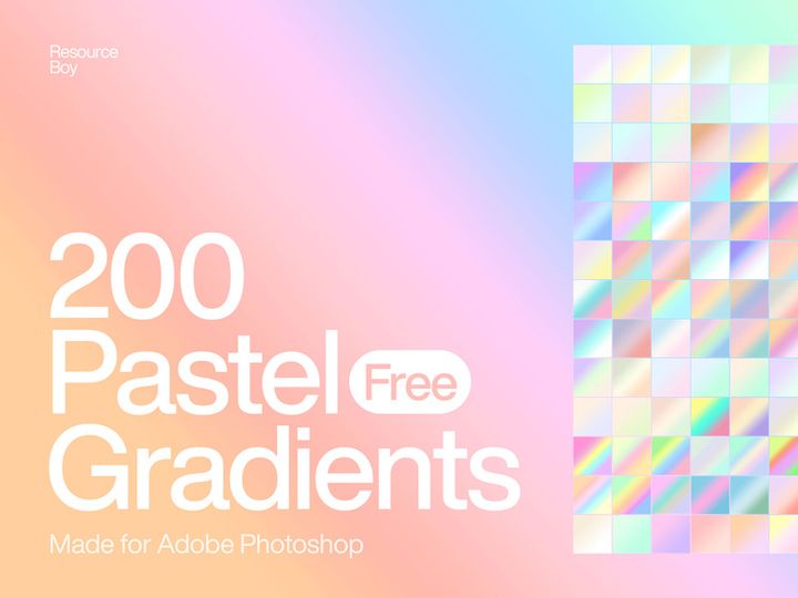 200 Free Pastel Photoshop Gradients