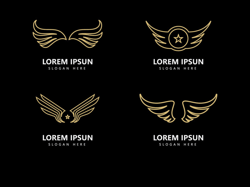 Wing Logo Template vector icon design