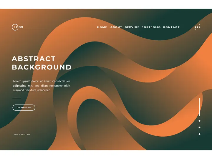 3d Abstract Background Orange