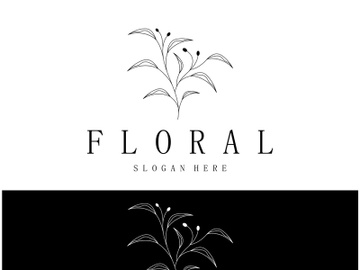 Elegant floral and leaf frame. Delicate botanical vector illustration for labels, spas, corporate identity, and wedding invitations preview picture