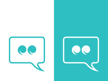 Speech bubble icon logo template vector illustration