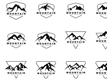 Mountain Logo Design, Vector Place For Nature Lovers Hiker preview picture