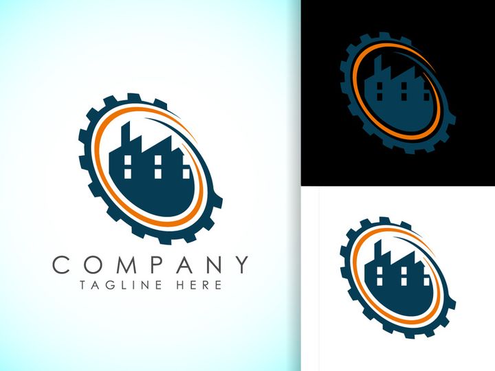 Industrial logo design concept