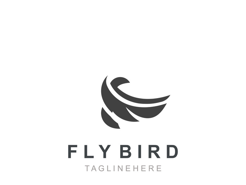 Flying Bird modern logo design isolated white background template