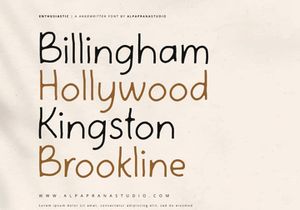 Enthusiastic - Handwritten Font