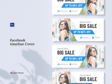 Big Sale Facebook Timeline Cover Banner Template Psd preview picture