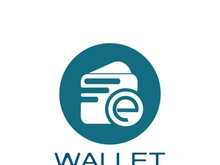 e wallet logo design illustration icon with a simple modern concept, for electronic wallets, digital money storage applications, digital savings, digital money transactions,vector