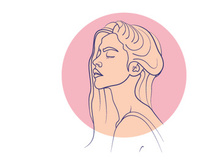 Line Art Flower Drawing Women