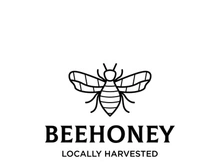 Vintage honey bee logo.