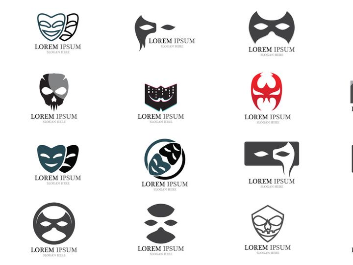 Mask hacker logo vector