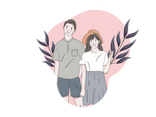 Portrait Couple, Hand drawn illustrations