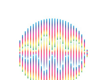 Sound waves vector illustration design template