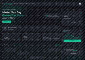 ApexOverview Productivity Dashboard UI | Modern Performance Tracking Web App