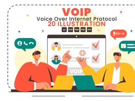 20 VOIP or Voice Over Internet Protocol Illustration preview picture