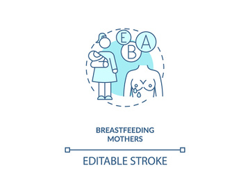 Breastfeeding mothers concept icon preview picture